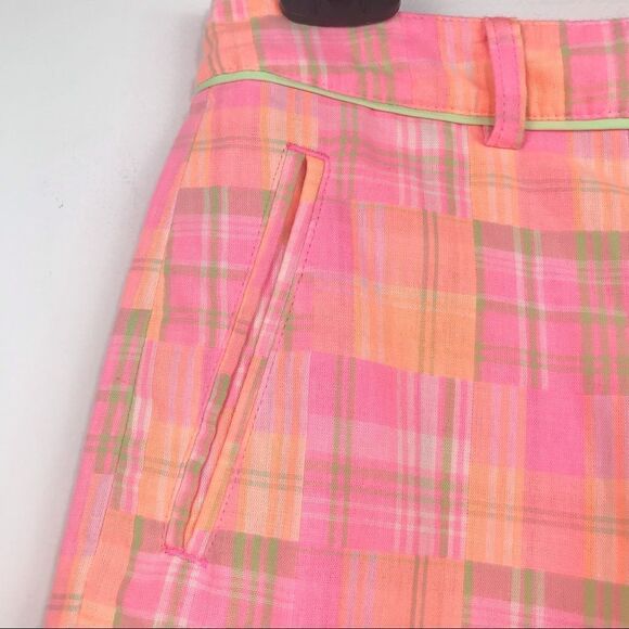 Lady Hagen Vibrant Pink Plaid Bermuda Shorts - Picture 5 of 13